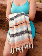 Mexico Pattern Orange Beach Towel