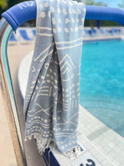 Ethnic Neutral Design Turkish Beach and Bath Towel