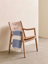 Diamond Design, Organic Cotton Bath Towel (Navy Blue)