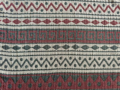 Zig-Zag Design, Organic Cotton Turkish Towel (Burgundy)