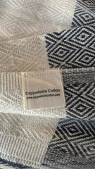 Diamond Design Turkish Beach and Bath Towel (Black Color)