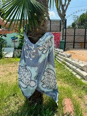 Sea Turtle Design Turkish Beach Towel