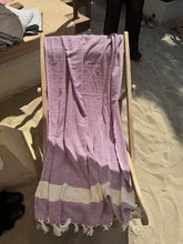 Diamond Design Turkish Beach and Bath Towel (Purple Color)