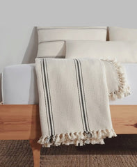 Luma Cream Stripe Throw Blanket