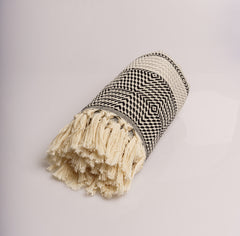 Black \ Gray Bath and Beach Towel - Throw Blanket