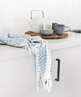 Luma Handwoven Baby Blue Pom Pom Terry Towel