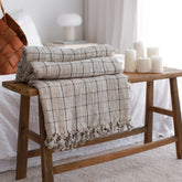 Gray and Black Stripe Throw Blanket