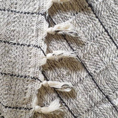 Gray and Black Stripe Throw Blanket