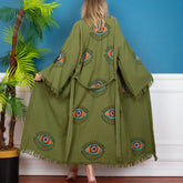Green Evil Eye Robe - Handmade