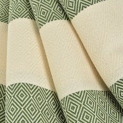 Diamond Design Green Color , Turkish Towels and Blankets