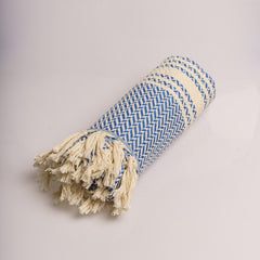 W-Design, Organic Cotton Turkish Towel (Blue Color)