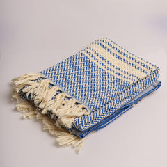 W-Design, Organic Cotton Turkish Towel (Blue Color)