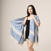 W-Design, Organic Cotton Turkish Towel (Blue Color)