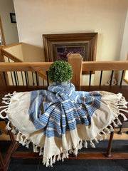 Z Design Blue , Organic Turkish Cotton Bath and Beach Towel