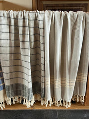 W Design Gray , Organic Turkish Cotton Bath and Beach Towel