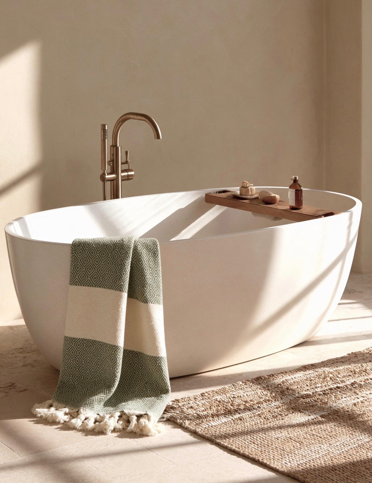 Diamond Design Green Color , Turkish Towels and Blankets