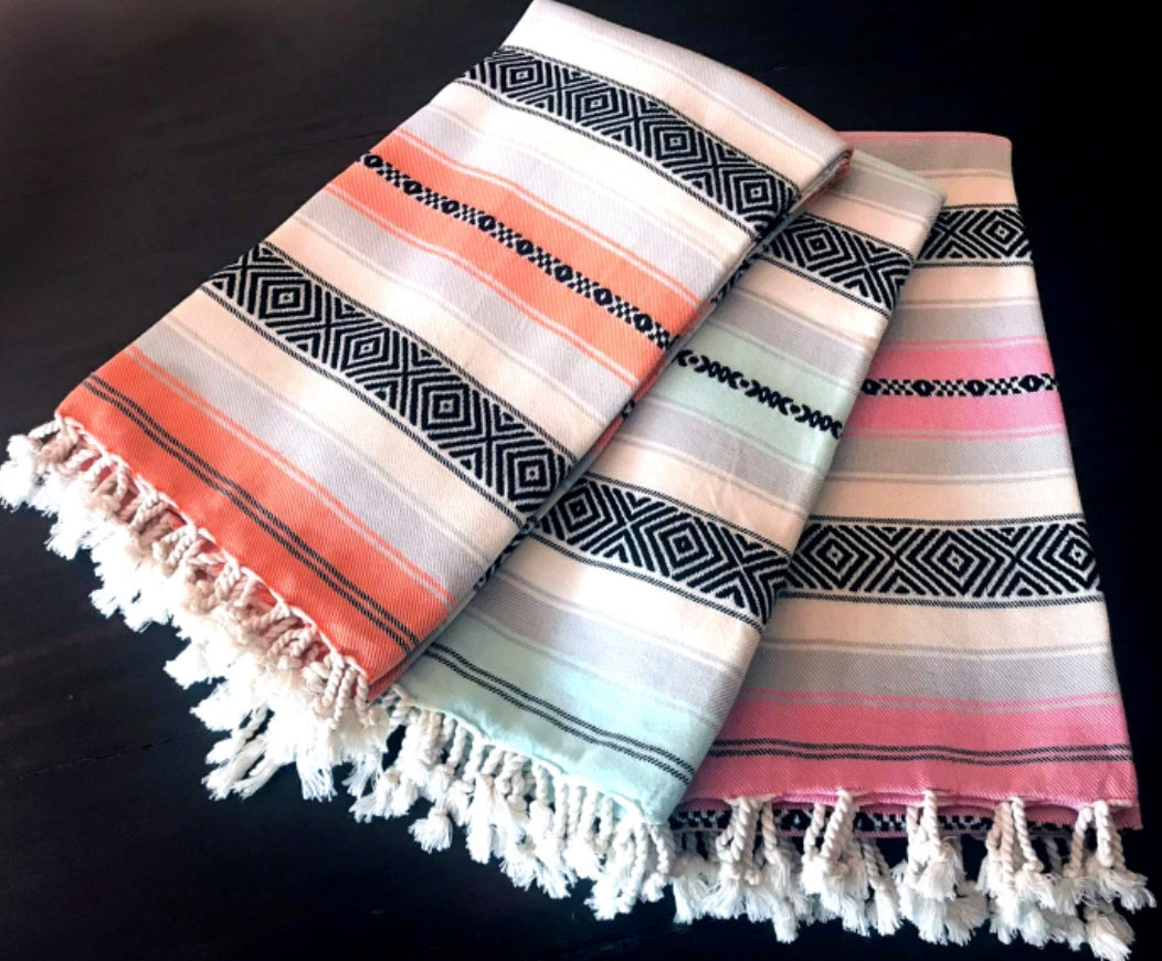 Mexico Pattern Orange Beach Towel