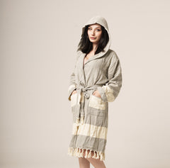 Diamond design, Organic Turkish Cotton Robe