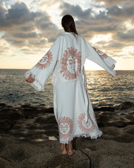 Sun Print Kimono Robe - Kaftan