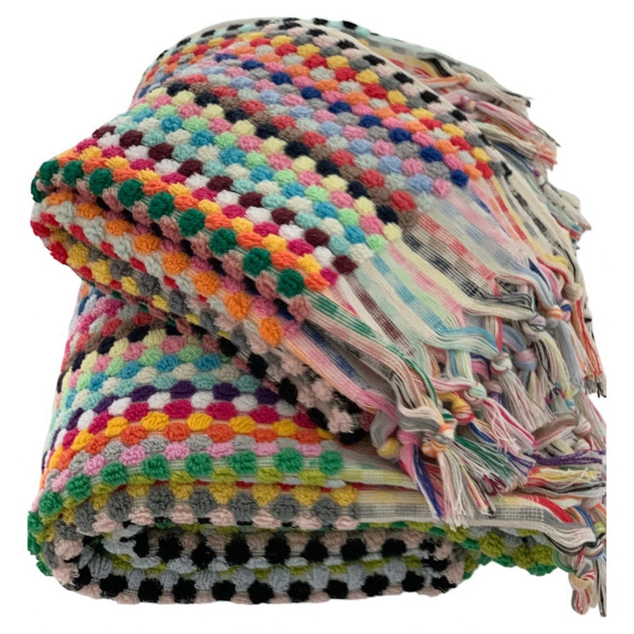 Luma Handwoven Rainbow Pom Pom Terry Towel