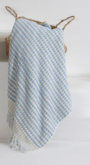 Luma Handwoven Baby Blue Pom Pom Terry Towel