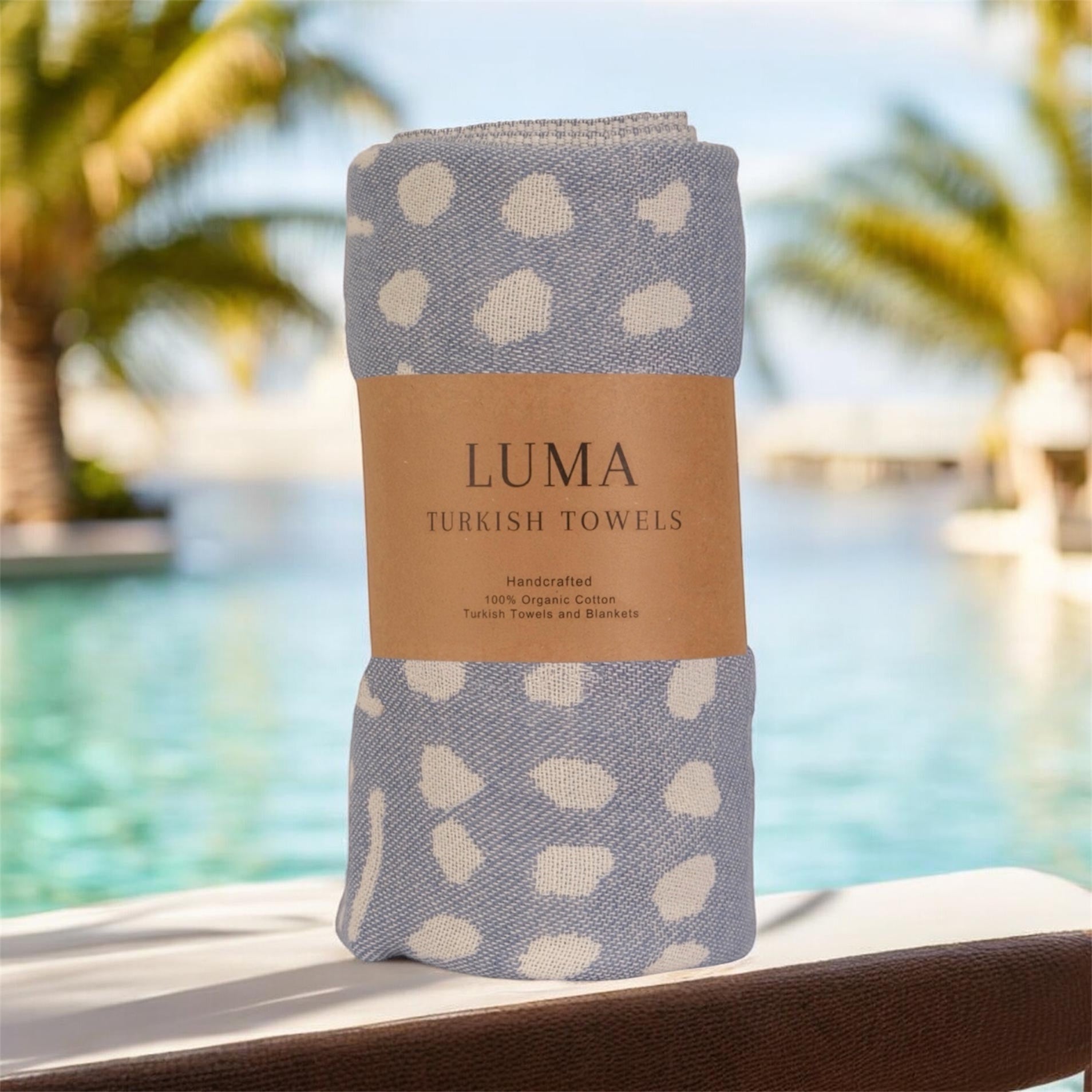 Ethnic Neutral Design Turkish Beach and Bath Towel