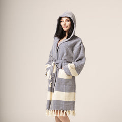Diamond design, Organic Turkish Cotton Robe