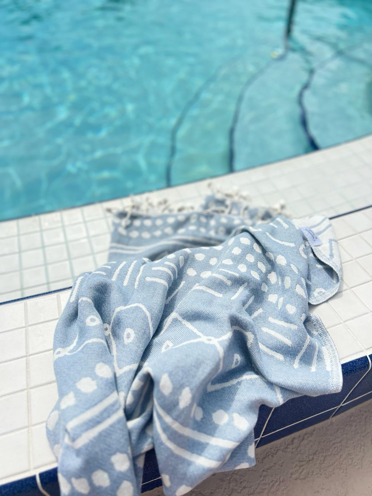 Ethnic Neutral Design Turkish Beach and Bath Towel
